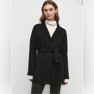 Favorite Daughter Black Shawl Collar Trench Coat